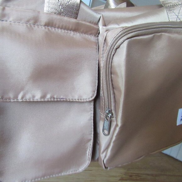 Beige Zuomanni Duffle Bag Multiple Pockets Shoe Compartment - Picture 3 of 11